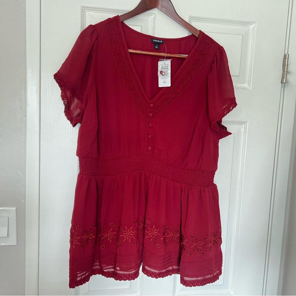 NWT Torrid Peplum Top